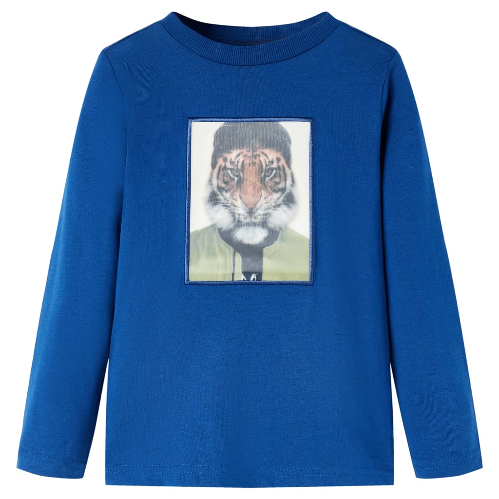 VidaXL Kindershirt met lange mouwen 140 donkerblauw