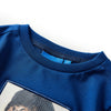 Camisa para niños de Vidaxl con mangas largas 140 azul oscuro