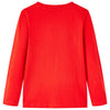 Camisa para niños de Vidaxl con mangas largas 92 rojo