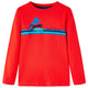 Camicia per bambini Vidaxl con maniche lunghe 104 rosso