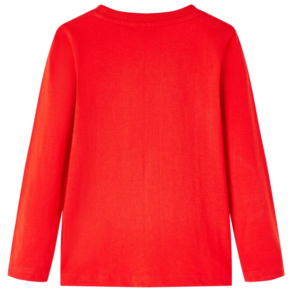 Camicia per bambini Vidaxl con maniche lunghe 104 rosso