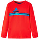 Camicia per bambini Vidaxl con maniche lunghe 116 rosse