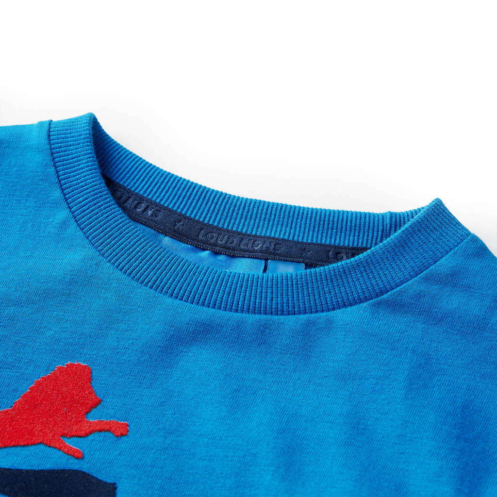 Camisa para niños Vidaxl con mangas largas 92 Cobalt azul