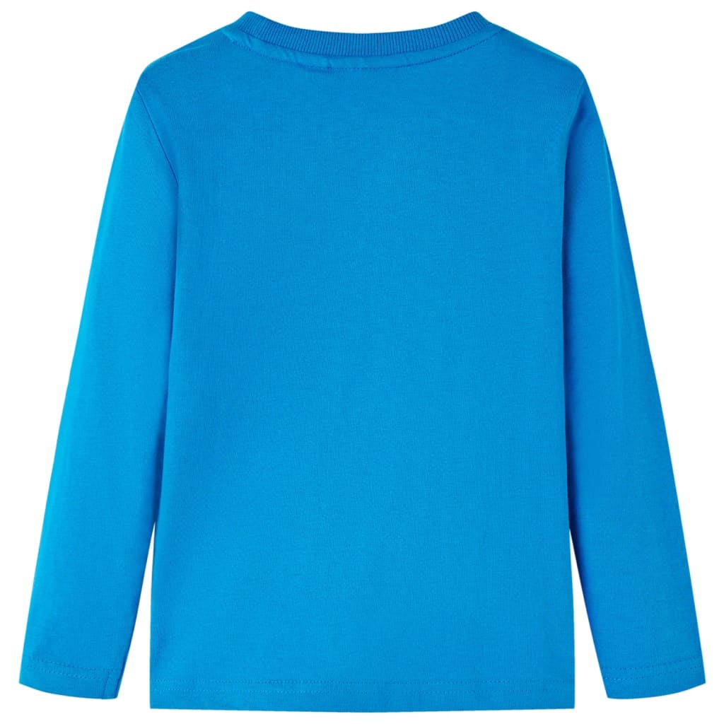 Camisa para niños de Vidaxl con mangas largas 104 cobalto azul