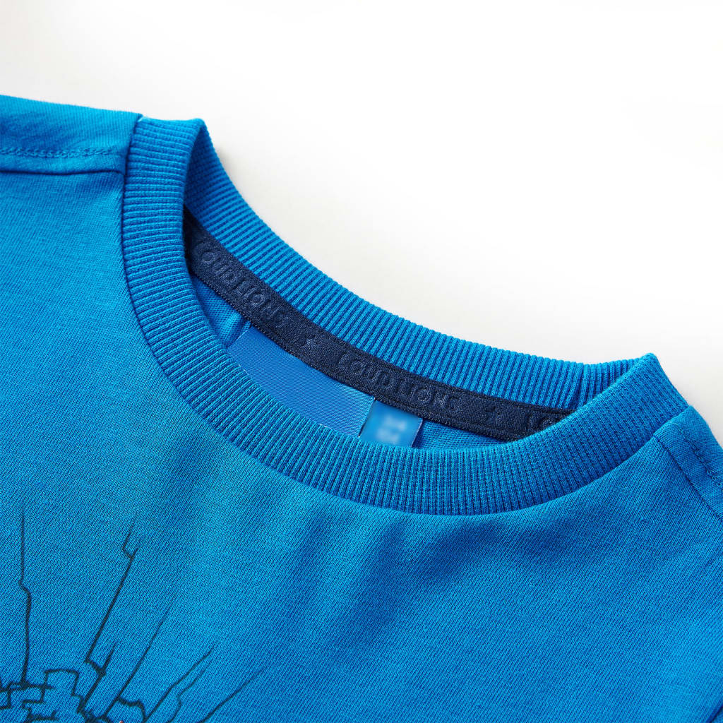 Camicia per bambini Vidaxl con maniche lunghe 116 cobalt blu