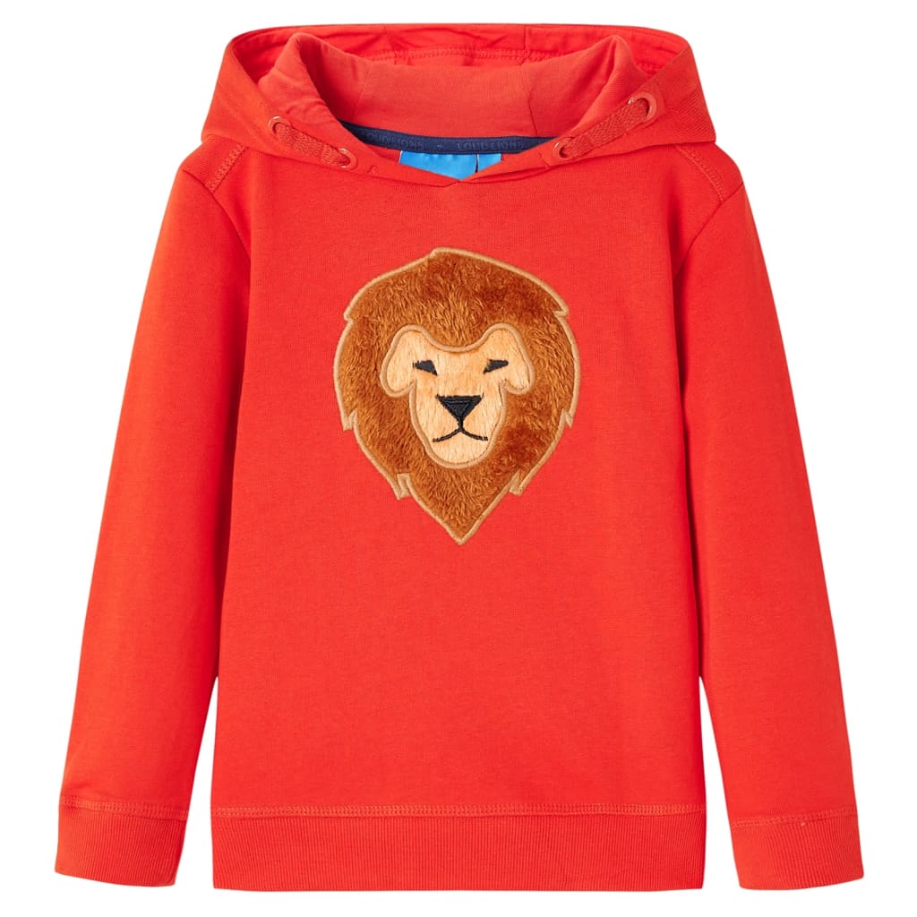 Vidaxl kindertrui met capuchon 92 rood