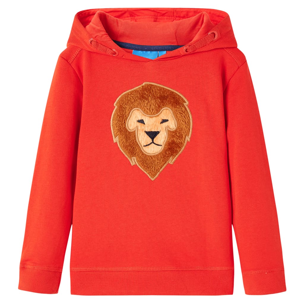 Vidaxl kindertrui met capuchon 104 rood