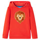 Vidaxl Children's sweater with hood 128 red