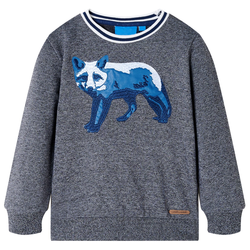 VidaXL Kindertrui 92 gemêleerd marineblauw