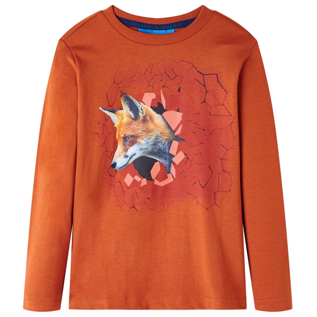 Camicia per bambini Vidaxl con maniche lunghe 104 leggermente ruggine