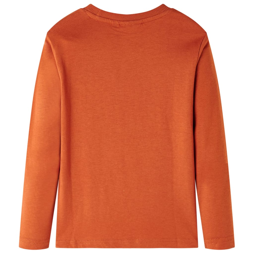 Camicia per bambini Vidaxl con maniche lunghe 116 ruggine leggera