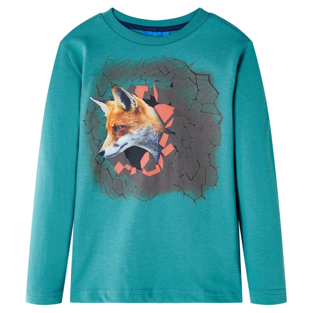 Camicia per bambini Vidaxl con maniche lunghe 116 blu scuro