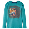 Vidaxl Shirt per bambini con maniche lunghe 128 Blu scuro