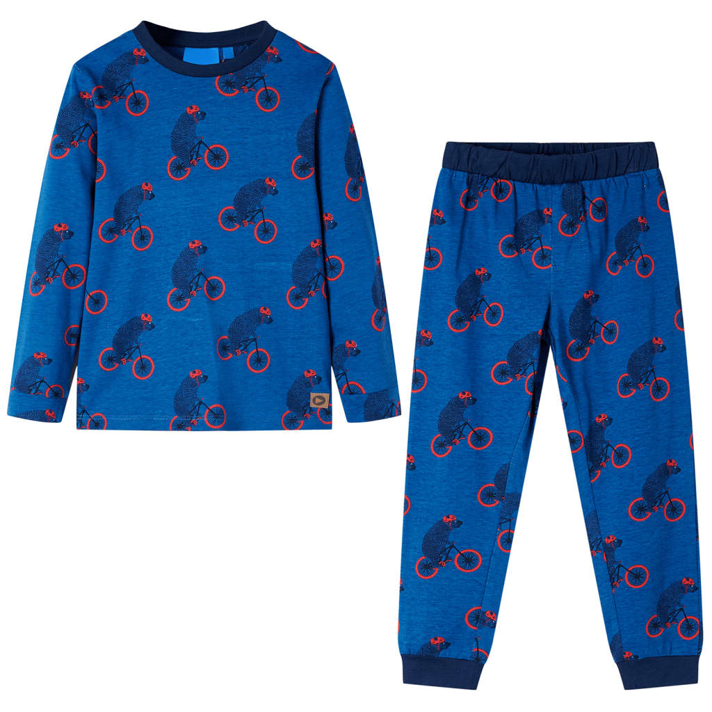 Piamas per bambini Vidaxl con maniche lunghe 116 petrolio