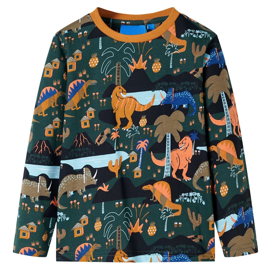 Vidaxl pijama para niños con mangas largas 116 Donkergroen