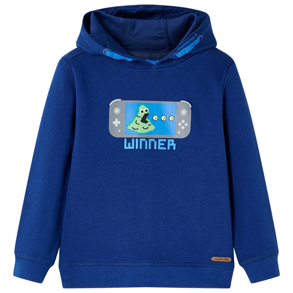 Vidaxl kindertrui met capuchon 128 donkerblauw