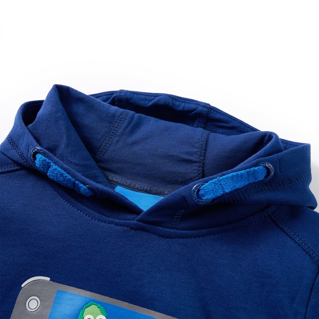 Vidaxl kindertrui met capuchon 128 donkerblauw