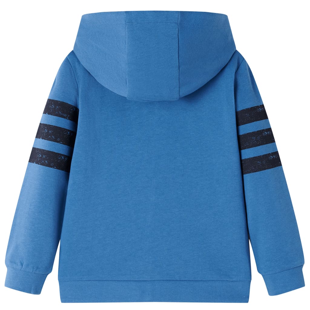 Vidaxl kindervest met capuchon 128 blauw