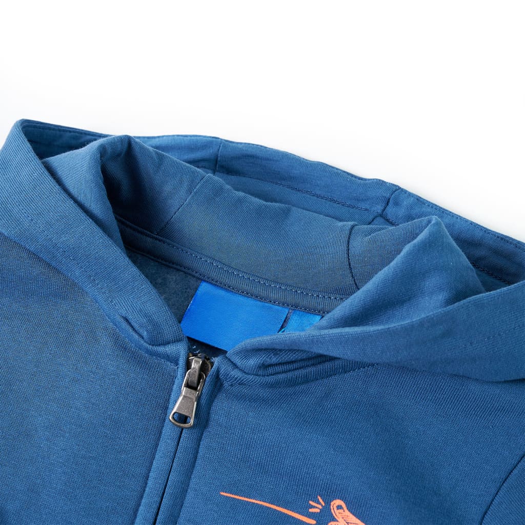 Vidaxl kindervest met capuchon 128 blauw