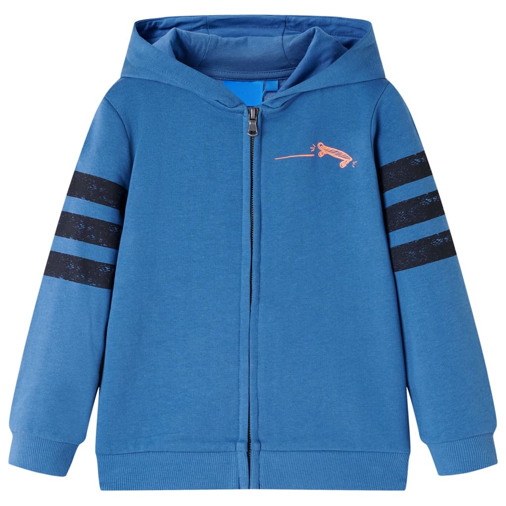 VidaXL Kindervest met capuchon 140 blauw