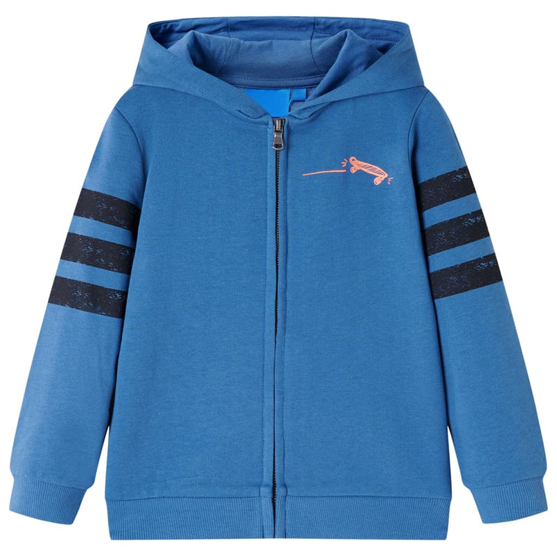 Vidaxl chaleco infantil con capucha 140 azul