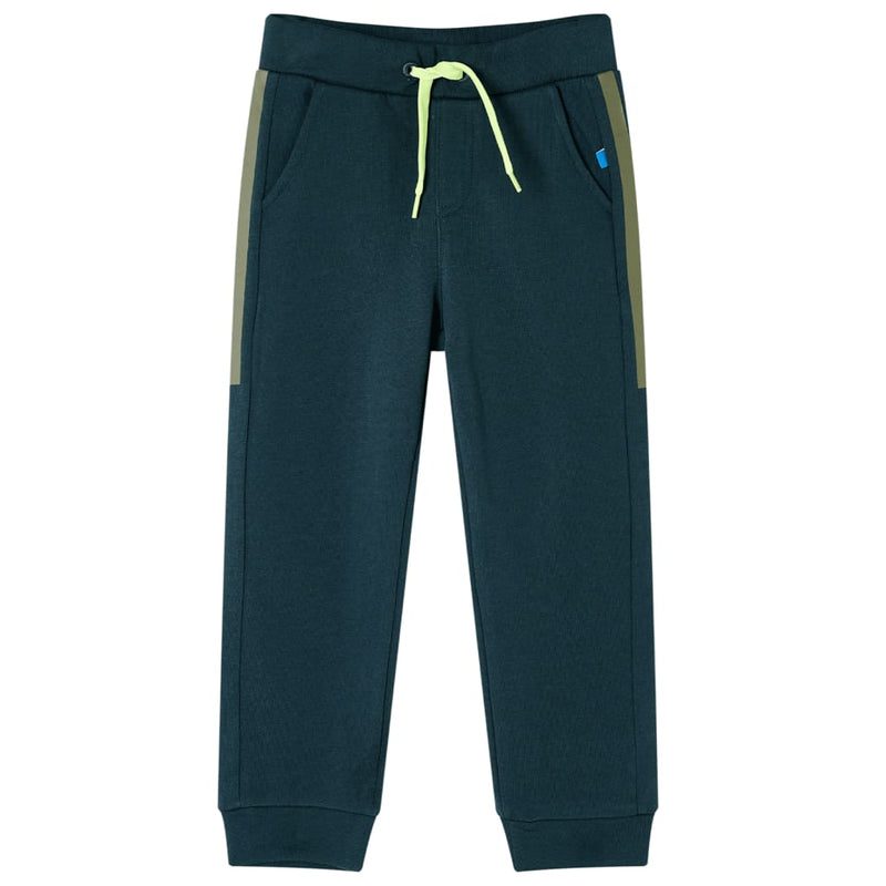 Vidaxl kinderjoggingbroek met trekkoord 92 mosgroen