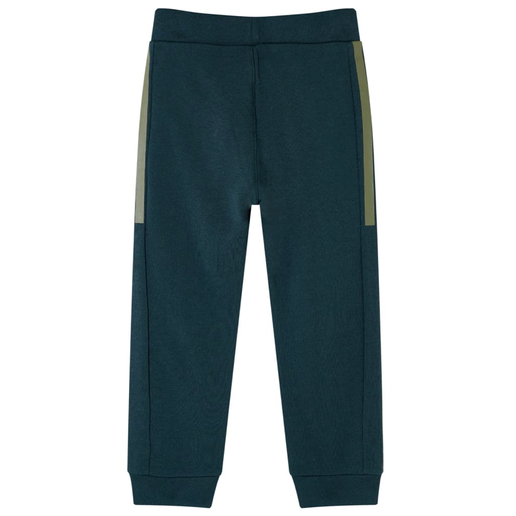 Pantalones de trote para niños de Vidaxl con Trekkoord 92 Mossgroen