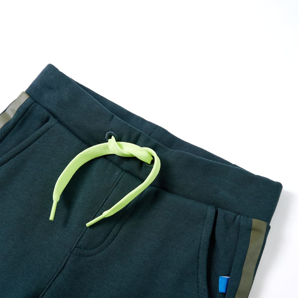 Vidaxl kinderjoggingbroek met trekkoord 92 mosgroen