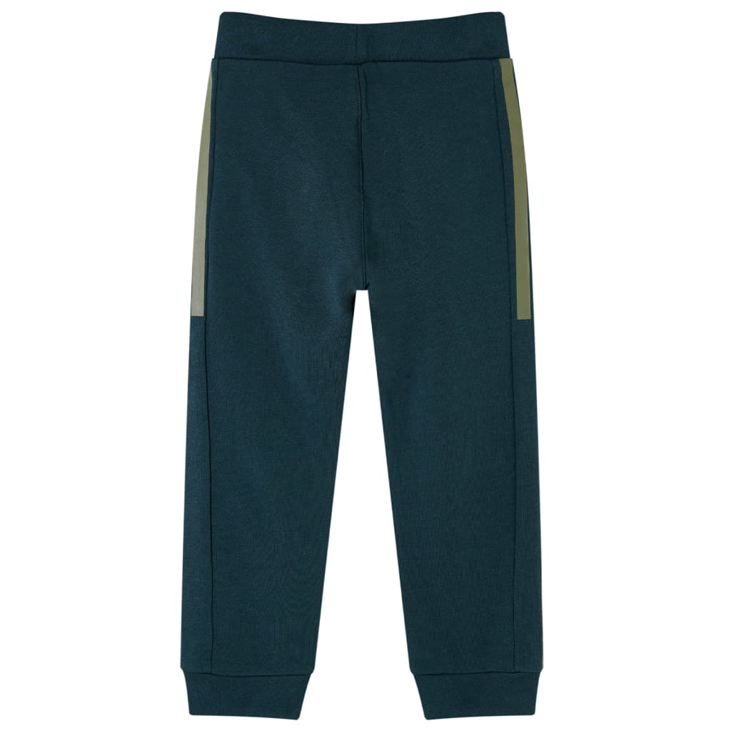 Pantalones de trote de Vidaxl para niños con Trekkoord 116 Mossgroen