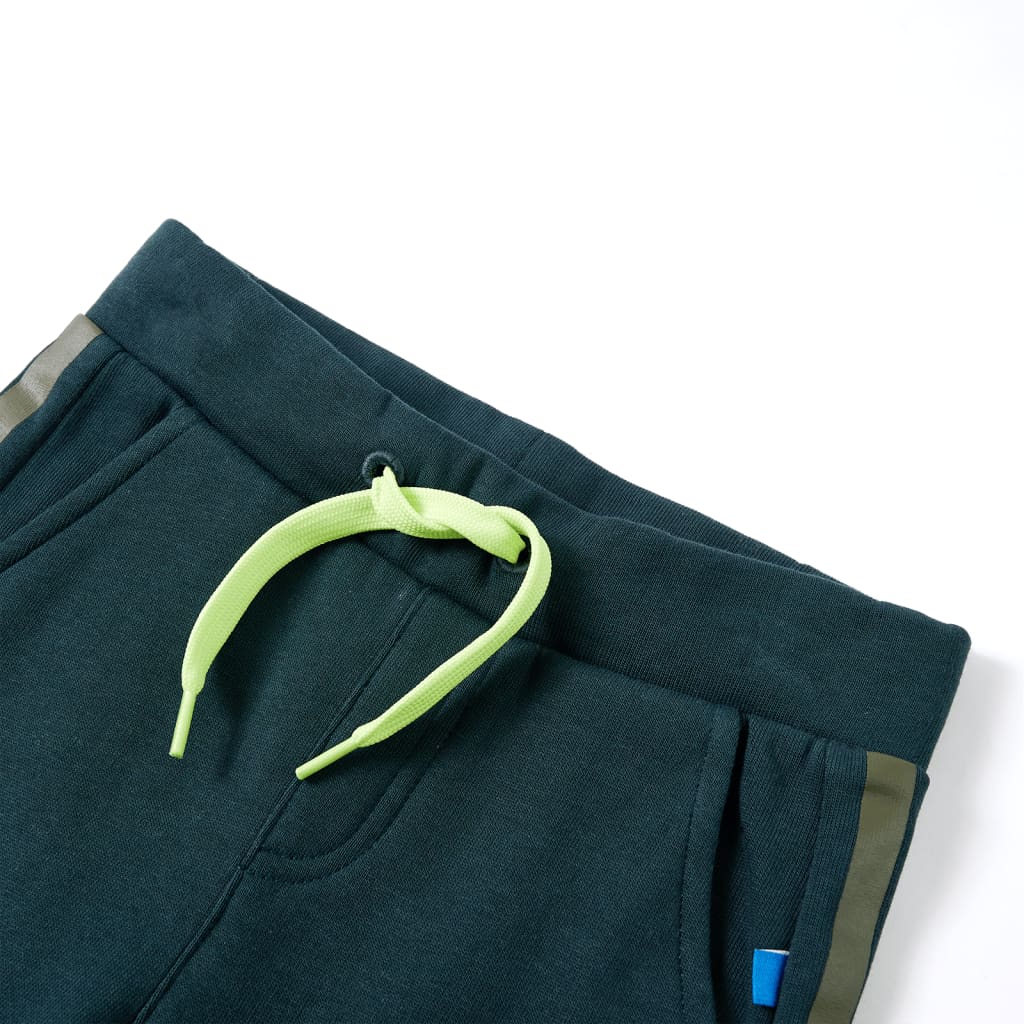 Pantalones de trote de Vidaxl para niños con cordero 128 Mossgroen