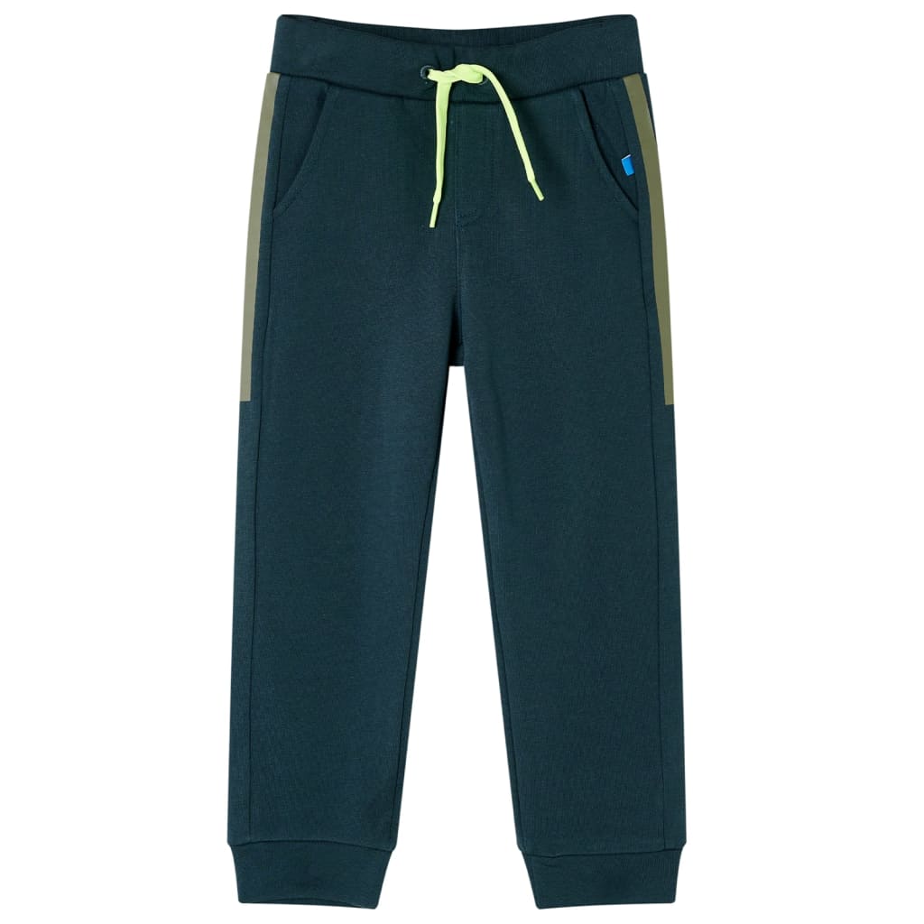 Vidaxl kinderjoggingbroek met trekkoord 140 mosgroen
