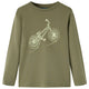 Camicia per bambini Vidaxl con maniche lunghe 92 kakikentig
