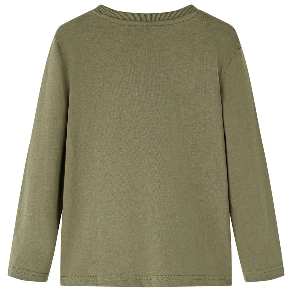 Camicia per bambini Vidaxl con maniche lunghe 92 kakikentig