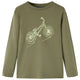 Camicia per bambini Vidaxl con maniche lunghe 116 kakikentig