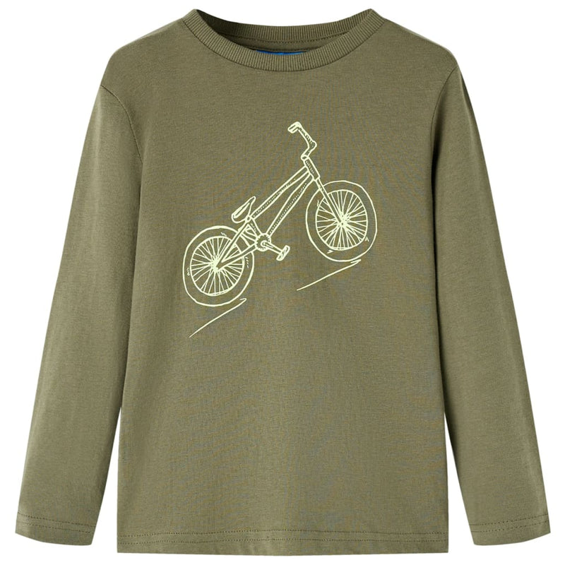 Camicia per bambini Vidaxl con maniche lunghe 116 kakikentig