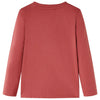 Camicia per bambini Vidaxl con maniche lunghe 128 rossastro -brown