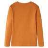 Camisa infantil de Vidaxl con mangas largas 128 color de cobre oscuro