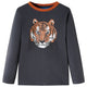 Camicia per bambini Vidaxl con maniche lunghe 92 antracite