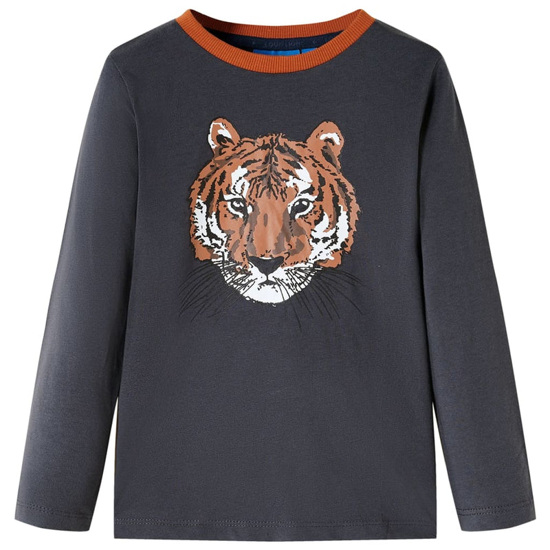 Camicia per bambini Vidaxl con maniche lunghe 92 antracite