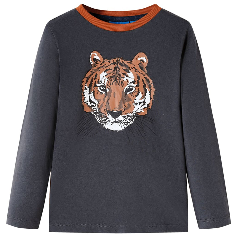 Camicia per bambini Vidaxl con maniche lunghe 104 antracite