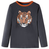 Camicia per bambini Vidaxl con maniche lunghe 116 antracite