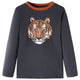 Camicia per bambini Vidaxl con maniche lunghe 116 antracite