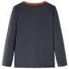 Camicia per bambini Vidaxl con maniche lunghe 116 antracite
