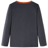 Camicia per bambini Vidaxl con maniche lunghe 128 antracite
