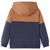 Vidaxl Kindersweater con capucha media cremallera 92 anthracites coñac coloreado
