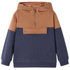 Vidaxl Kindersweater con cappuccio mezzo strappa 104 antraciti cognate