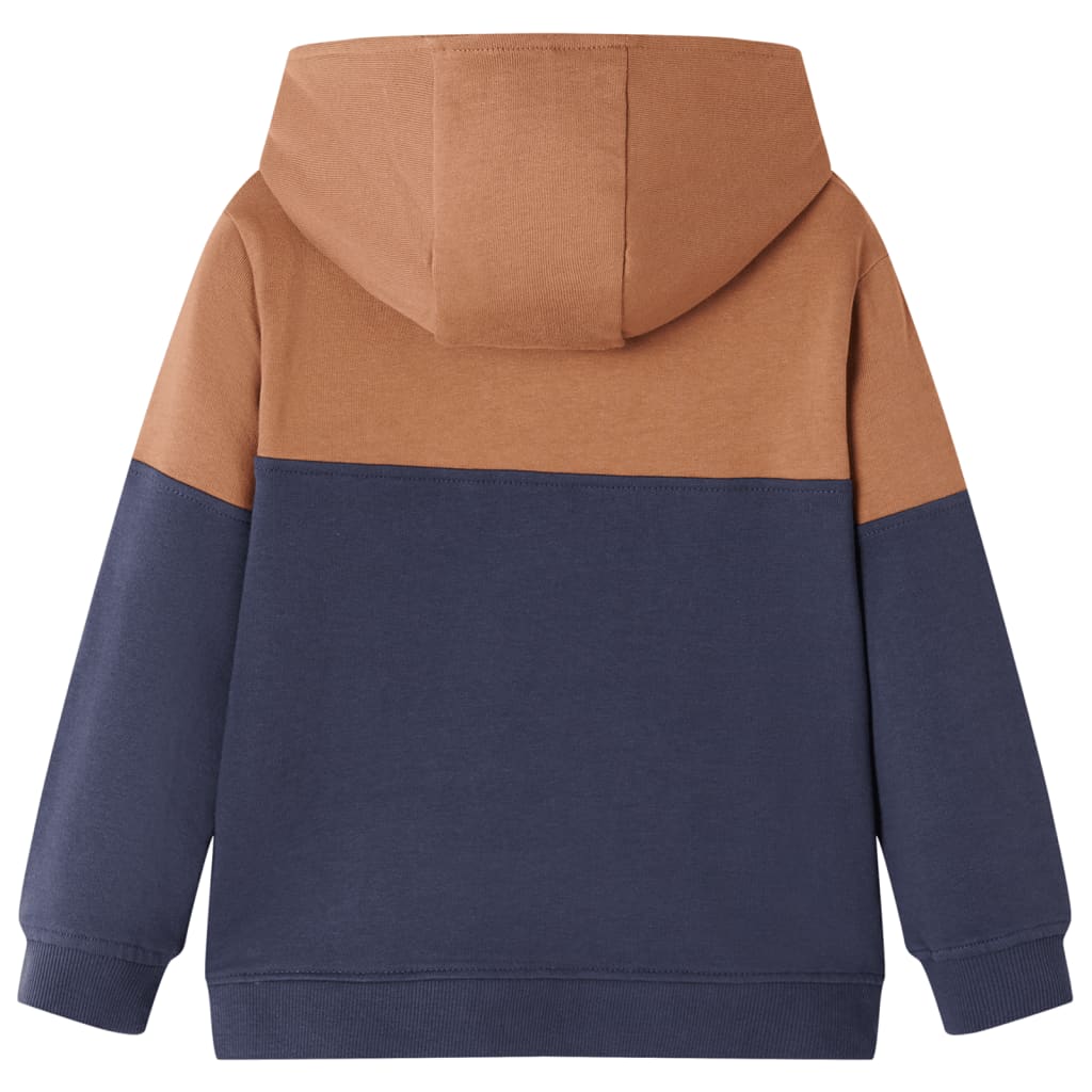 Vidaxl Kindersweater con cappuccio mezzo strappa 104 antraciti cognate