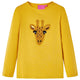 Camicia per bambini Vidaxl con maniche lunghe 116 Ocher scuro