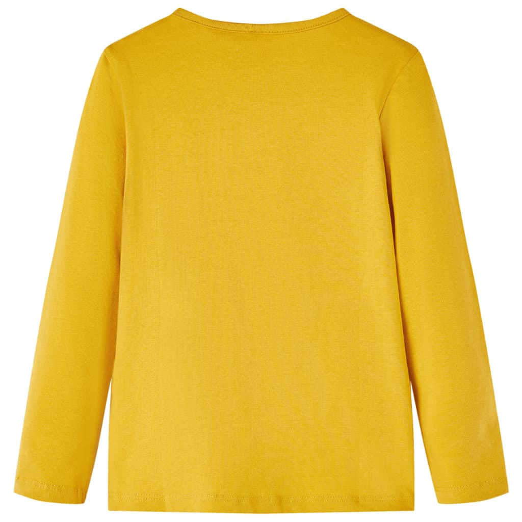 Camicia per bambini Vidaxl con maniche lunghe 116 Ocher scuro