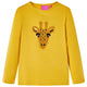 Camicia per bambini Vidaxl con maniche lunghe 128 ocra scura colorata
